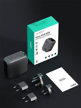 Load image into Gallery viewer, Aukey PA-B8U Nova PinS 65W GaN Wall Charger Smart Display EU UK US TH Interchangeable Plugs
