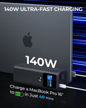 Load image into Gallery viewer, AUKEY PB-Y45 27,600mAh 140W Ultra-Fast Charging Power Bank with Smart Digital Display