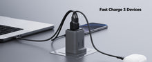 Load image into Gallery viewer, AUKEY PA-C5 Comet Mix 3 100W PD 3-Port GaN Wall Charger with PPS for Laptop & Mobile