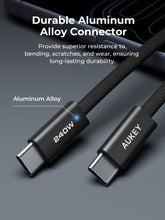 Load image into Gallery viewer, Aukey CB-DCC249 Circlet Blink 240W Lite 1m DTY Braided USB-C to USB-C Cable
