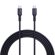 Load image into Gallery viewer, Aukey CB-SCC241/CB-SCC242 Circlet Blink 240W Silicone USB-C to USB-C Cable 1m/1.8m - Black