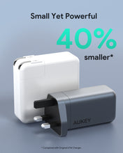 Load image into Gallery viewer, Aukey PA-B6U Omnia II Mix 67W UFCS 3-Port Wall Charger with GaNFast Tech - Gray