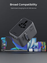 Load image into Gallery viewer, Aukey PA-TA13 Globe Reel 45W GaN Universal Adapter with Retractable Cable