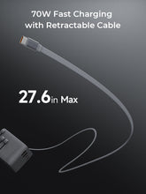 Load image into Gallery viewer, Aukey PA-TA14 Globe Reel 70W GaN Universal Adapter with Retractable Cable