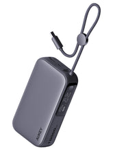 Load image into Gallery viewer, Aukey PB-Y47 Spark Sling 10000mAh Compact Fast Charging PB with Built-in USB-C Cable