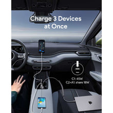 Load image into Gallery viewer, Aukey CC-P2 Pathfinder Sling 75W Fast Charging Car Charger with Built-in Cable