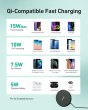 Load image into Gallery viewer, Aukey LC-A1S Snap On 15W Qi-Compatible Fast Wireless Charging Wire (USB-C) Magsafe Compatible