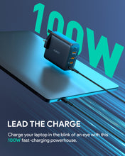 Load image into Gallery viewer, Aukey PA-B7S 4 Port 100W PD Super Fast Charging Wall Charger