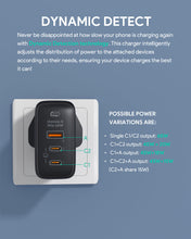 Load image into Gallery viewer, Aukey PA-B6T Omnia II 3-Port 65w PD & Super Fast Charging (PPS) Wall Charger with GaN Power Technology