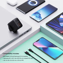Load image into Gallery viewer, Aukey PA-B4T Omnia ll Dual-Port USB-C 45W PD Wall Charger with GaN Power Technology