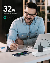 Load image into Gallery viewer, PA-F3S 32W Swift Series PD Dual USB-C & USB-A Wall Charger