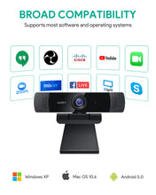 Load image into Gallery viewer, PC-LM1E Stream Series 1080P Dual-Mic Webcam