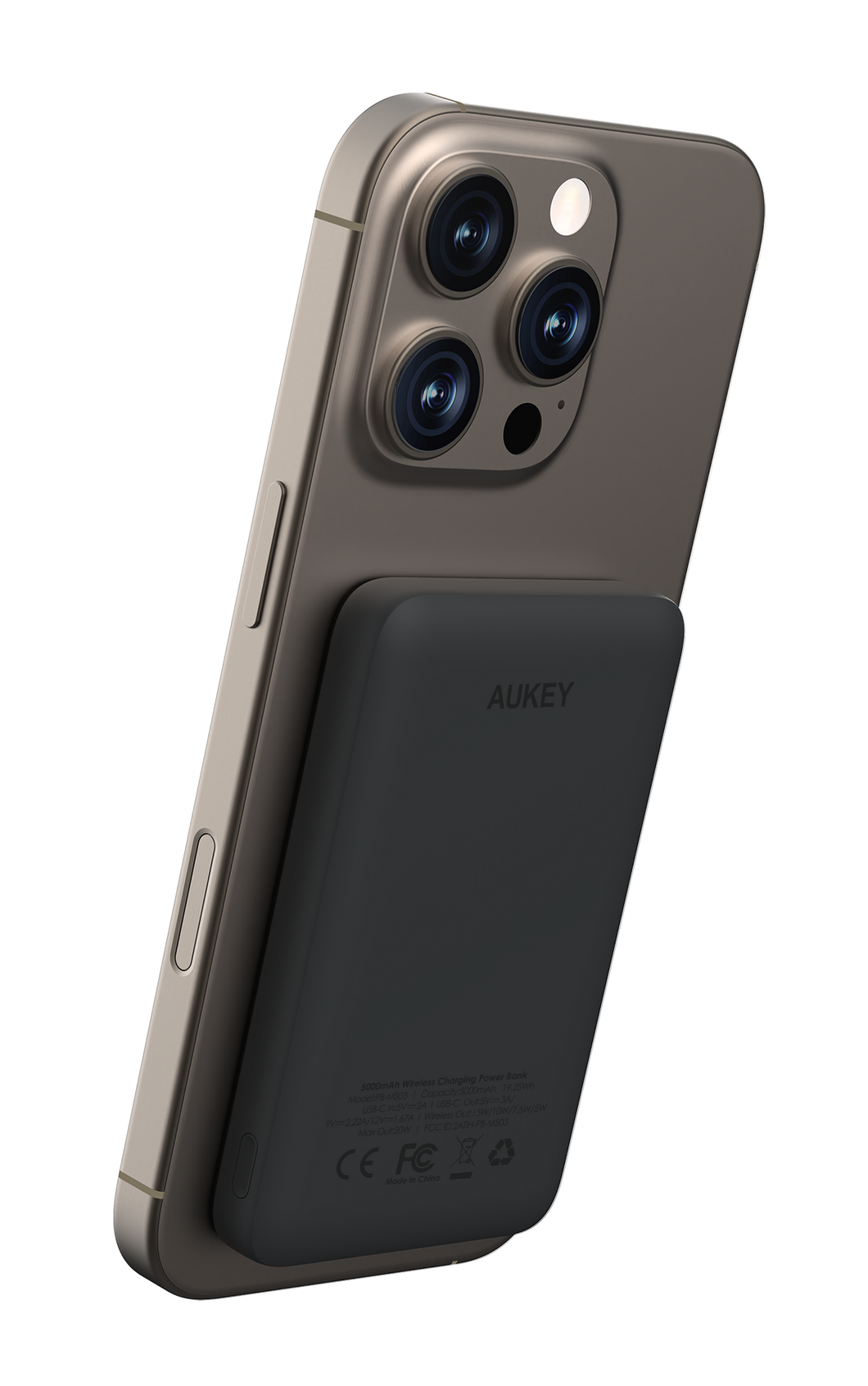 Aukey PB-MS03 MagFusion Slim 5000mAh Magnetic Wireless Power Bank