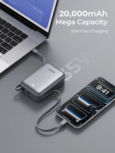 Load image into Gallery viewer, Aukey PB-Y92 Swivel Mini 20000mAh 35W Power Bank with Dual Built-in USB-C Cables
