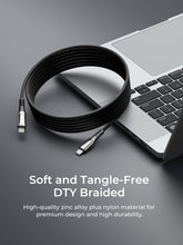 Load image into Gallery viewer, Aukey CB-DCC244 Impulse 240W 2m Fast Charging Fast Data Transfer DTY Braided USB-C to USB-C Cable with Built in LCD Display
