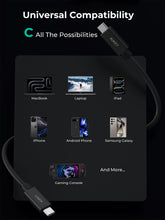 Load image into Gallery viewer, Aukey CB-DCC402 Circlet Mix 80G 1.5m USB4 V2.0 80Gbps USB-C to USB-C Cable
