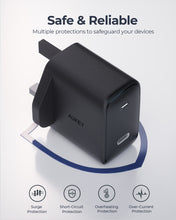 Load image into Gallery viewer, Aukey PA-F4 Swift 45W PD Wall Charger with GaN Power Tech - Supports Samsung Super Fast Charging 2.0