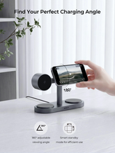Load image into Gallery viewer, Aukey LC-MC411 MagFusion Titan 4-in-1 Qi2.2 Wireless Charger
