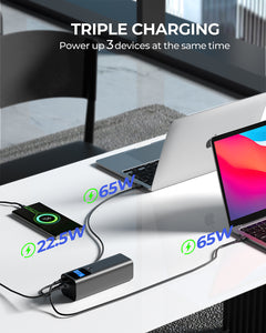 AUKEY PB-Y45 27,600mAh 140W Ultra-Fast Charging Power Bank with Smart Digital Display