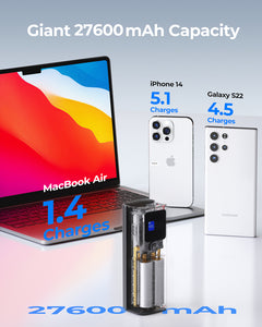 AUKEY PB-Y45 27,600mAh 140W Ultra-Fast Charging Power Bank with Smart Digital Display