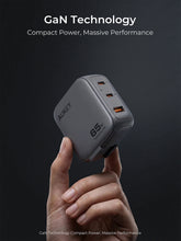 Load image into Gallery viewer, Aukey PA-B8 Nova PinS 65W GaN Wall Charger EU UK US TH Interchangeable Plugs
