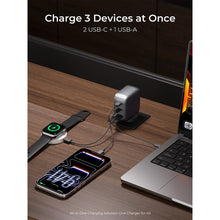 Load image into Gallery viewer, Aukey PA-B9 Nova PinS 100W GaN Wall Charger Smart Display EU UK US TH Interchangeable Plugs
