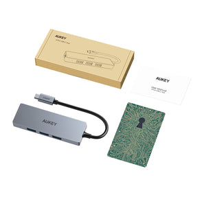 4 Port USB C Hub | USB C to 4 Port USB 3.1 | Aukey Singapore