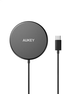 Aukey LC-A1S Snap On 15W Qi-Compatible Fast Wireless Charging Wire (USB-C) Magsafe Compatible