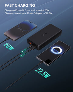 AUKEY PB-N93 Basix Plus ll 22.5W 20000mAh Ultra Slim USB C Power Bank